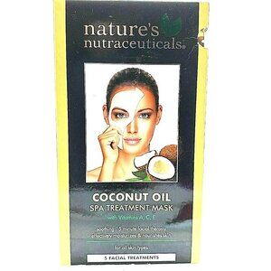 COCONUT OIL Spa Treatment 5 Masks 15 Min Facial Therapy NATURE'S NUTRACEUTICALS